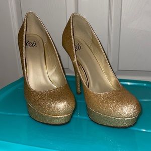 Glittery Gold Heels